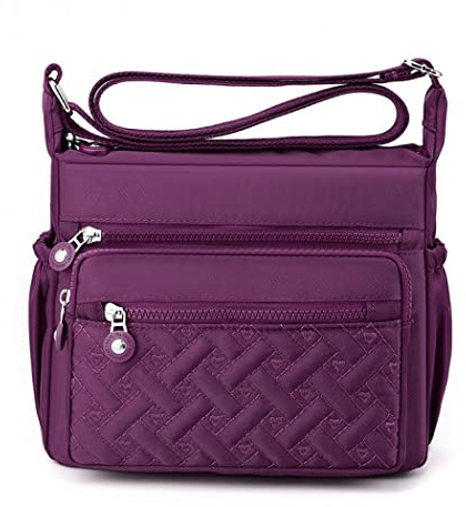 Milky Way Womens Multi Pocket Casual Waterproof Crossbody Handbags Shoulder Messenger Bag for Travel Hiking Daily