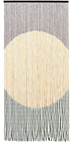 HYVAKUPPA Handmade Bamboo Beaded Curtain for Doorways 65 Strands 35.5 x 75 Boho Door Curtains Window Hanging Room Divider Partition for Home Decoration