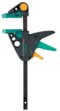 wolfcraft EHZ 65-150 Einhandzwinge PRO 3456000 - Spannkraft: 90 kg - Kraftvolle Zwinge zum Spannen von Werkstücken mit nur einer Hand - Spannweite: 150 mm