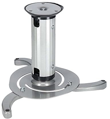 celexon universal Beamer-Decken-Halterung PS 815 grau | Kugelgelenk-Projektor-Halter mit 360° Rotation und 8cm oder 15cm Deckenabstand | Tragkraft max.10Kg | ideal für Heim-Kino & Büro Installation
