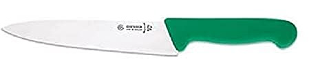 Giesser seit 1776 - Made in Germany - Tranchiermesser grün, Basic Green, Klinge 18 cm, rutschfest, schmales Kochmesser spülmaschinenfest, rostfrei