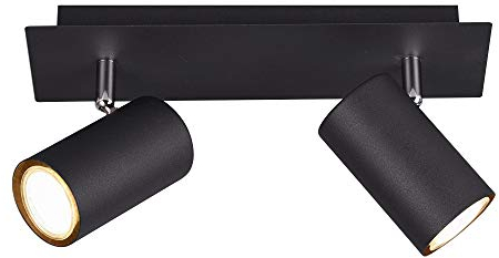 Trio Leuchten Deckenleuchte Marley 802400232, Metall Schwarz matt, Spotbalken 2-flammig, exkl. 2 x GU10