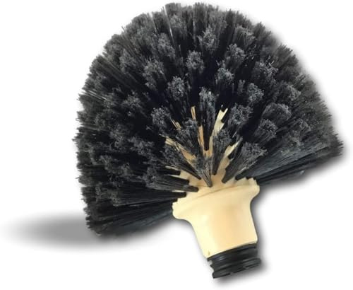 Kibros Tête de Loup Brosse Boule Vinyl fleuré Ø 180 mm Douille vissante | Vinyl fleuré, douille vissante, version professionnelle, nettoyage poussière et toiles d'araignées.
