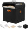 PIZZELLO Outdoor Pizza Oven Large 4-in-1 Wood Fired Outside Oven 2-Layer Detachable Pizza Maker with Pizza Stone, Pizza Peel, Cover, Cutter, BBQ Grill Grate, Pizzello Gusto 16