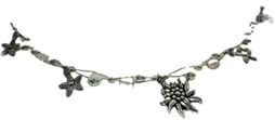 Charivari mit Edelweiß für Dirndl weiß 22 cm