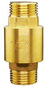DOLUNTO Clapets Anti-Retour 1/2 3/4 1 Pouce BSP Filetage mâle Laiton Levante Ressort clapet Anti-Retour One Way clapet Anti-Retour for l'eau (Specification : 1 inch)