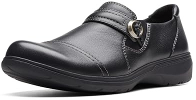 Clarks dam Carleigh Pearl Loafer, Svart läder, 38.5 EU bred
