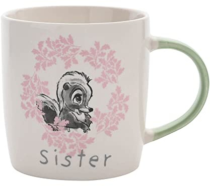 Tasse en céramique avec motif fleur de Bambi « Sister » avec boîte cadeau