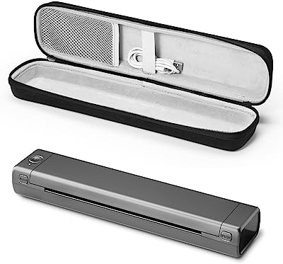 Phomemo M08F Impresora Térmica Portátil, Impresora Móvil Compatible con Papel Térmico A4, Impresora de Viaje Inalámbrica Bluetooth para Oficina, Hogar, con 1 Custodia per il Trasporto