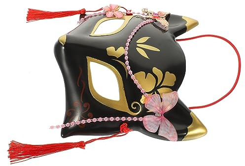 MAGICLULU 1Pc Mezza Maschera Di Volpe In Stile Giapponese Maschera Mezza Maschera Di Volpe Colorata Maschera Mascherata Di