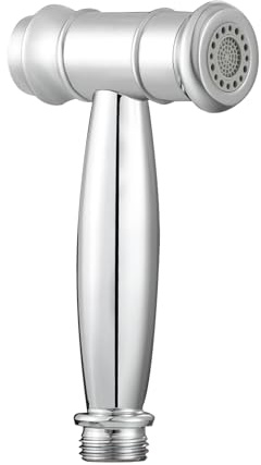 Tecmolog Douchette Toilette Portable Acier Inox 2 Jets Pulvérisateur de Bidet à Main Chromé pour Hygiène Intime, WS035D