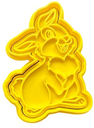 The Cookie Cutter Hub Bunny Cookie Cutter and Matching Embosser for Cookies Biscuits Clay Baking Decoration