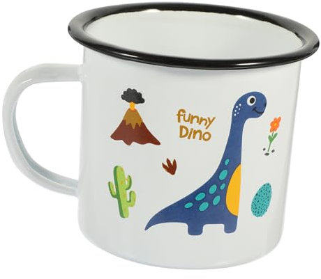 Alipis Kaffeetasse Aus Dickerem Keramikmaterial Cartoon-design Dekorativer Emaillebecher Für Zuhause Geeignet Für Milch Wasser Tee Und Mehr Dinosaurier-