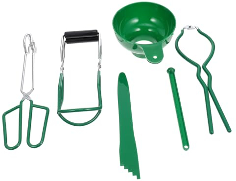 KICHOUSE 1set Attrezzi per Insacchettamento Kit Completo con Pinze e Apribottiglie per Marmellate Verde