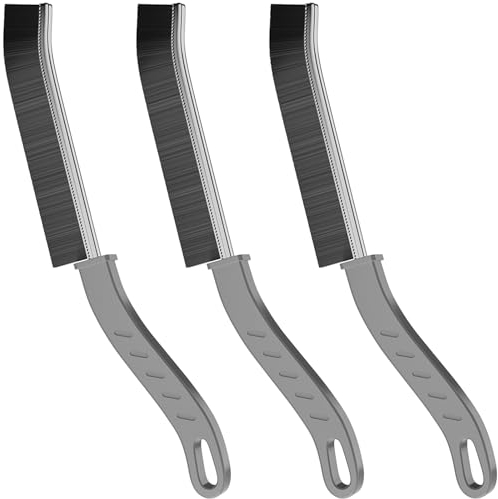 Hartborsten-Eckenreinigungsbürste, Fugenbürste, Spaltreinigungsbürste, Vielseitige Fugenreinigungsbürste für Küche, Bad, Fenster, Toilette, Zuhause, Badewanne, Spüle, Haushalt, Fenster - 3 Grau