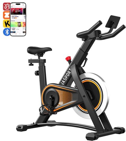 JASPORT A3 Ergometer Exercise Bike – Quiet Indoor Cycling Bike with Tablet Holder & Comfortable Seat, Ideal for Home Cardio and Apartment Workouts
