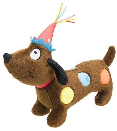 House of Paws Party Animal Dog Toy - Cheerful Plush with Squeaker