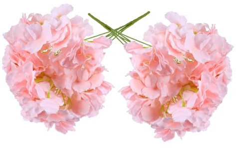 RORPOIR 2piezas Hortensia Artificial de Lujo Hortensia para Fiestas Decoración de Mesa y Escritorio