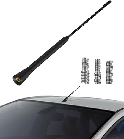 Flaconi Auto Antenne,Autoantenne Dachantenne,Antenne Autoradio mit M4 M5 M6 Gewinde,Ersatzantennenstab Auto Stabantenne für AM & FM Empfang,Geeignet für die Meisten LKWs,SUVs,Autos,Wohnmobile,usw