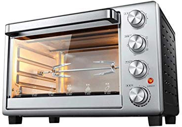 CHYOOP Mini-Toaster-Backofen für die Arbeitsplatte, Backen zu Hause, multifunktionaler Elektroofen mit Grill/Bratplatte Oben und Deckel, Umluft, Drehspieß, Backen, Grillen, Rösten, Toasten, Warmhal