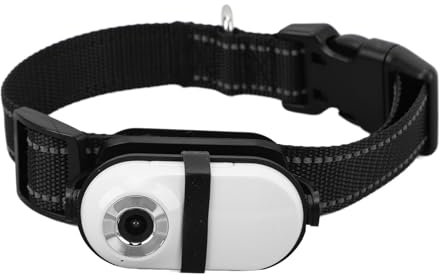 Haustierhalsband-Kamera, 1080P Full HD-Hundekamera mit Rückseitigem Clip, Kabellose Haustierhalsband-Actionkamera für Innen- und Außenreisefotografie (VELATEMORmrqsv27z8p-14)