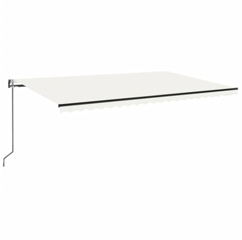 Tenda da sole automatica con LED e sensore di vento, 500 x 300 cm, in alluminio verniciato a polvere, 100% poliestere con rivestimento in poliuretano, perfetta per terrazza e giardino