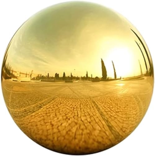 Sfere per osservare il giardino, sfera cava lucidata, in acciaio inox, rosa pallido, da appendere per palcoscenico e decorazioni per matrimoni