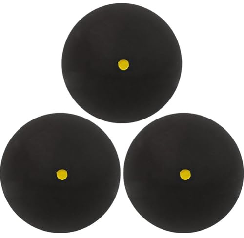 Sanfly Squashbälle, 3 Stück, Professioneller Gummi-squashball Für Squashschläger, Einzelner Roter, Blauer Und Gelber Punkt, Schneller Speedball Für Anfänger