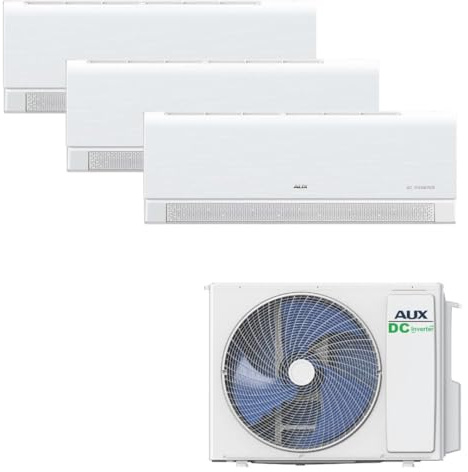 Belvit AUX Multi Split Klimaanlage Set, 36.000 BTU, 3x 12.000 BTU, Mattweiß