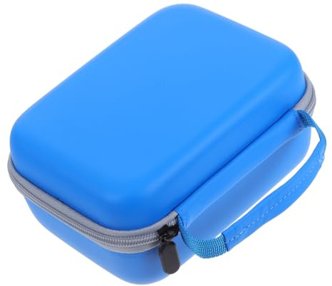 OFFIGAM Portable Eva Protective Case for Kids Digital Camera and Mini Label Printer, Shockproof Storage Bag with Accessories Organizer for Travel, Blue
