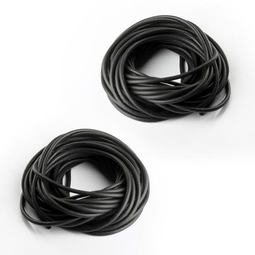 2 Stück 10 Meter x 4mm Fugen Dichtschnur, Schwarz Fugendichtschnur Rundschnur Fugenfüllprofil, Dichtung Schaumstoff Rund Hinterfüllschnur, Fugenschnur, Runde EPDM Dichtband für Türen Fenstern Wänden