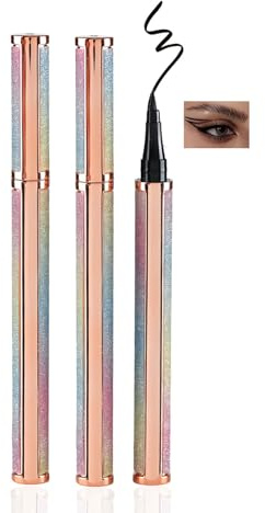 2PCS Black Liquid Eyeliner Pens, Waterproof Smudge-Proof Long-Lasting Formula for All Eye Shapes, Ultra-Fine Tip for Precise Application, Easy Defined Eye Looks