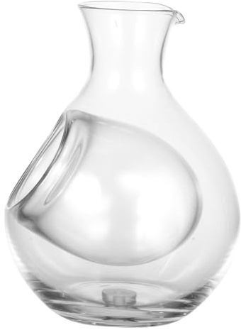 Botella de Sake Japones 300ml de Vidrio sin Plomo para Licor | Dispensador de Vino Helado, Decantador de Whisky, Blanco, Simple y Elegante