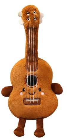 Dtaigou Peluche Guitare Instrument Jouet - Peluche Guitare Instrument de Musique Doudou - Décoration Maison Réaliste pour Les Âges