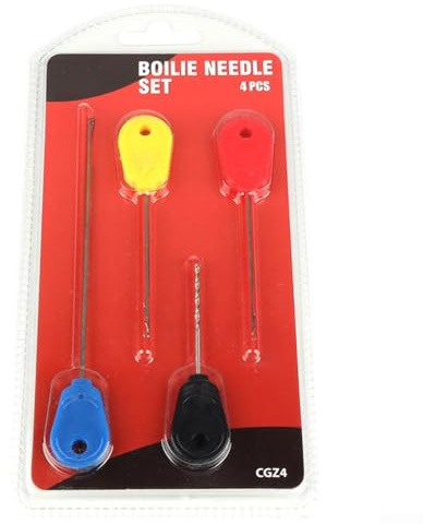Jotekonoby Ensemble d'aiguilles à appât pour la pêche à la carpe - Outil de forage en acier inoxydable avec design portable, compatible avec les bas de ligne et montage de vers, mer