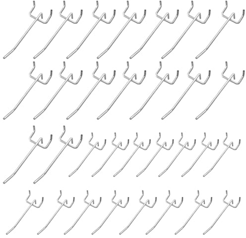 LINLINOI 30 stycken pegboardkrokar 5 cm/10 cm, hålvägg, verktygshållare, perfekt för garage, verkstadshylla – lämplig för hålplåtsvägg