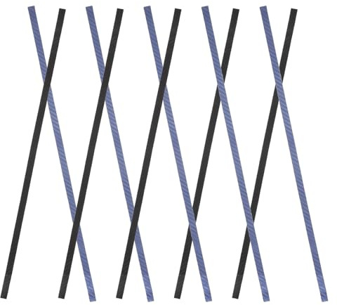 HANABASS Lot de 10 Bandes Adhésives de Protection pour Raquette de Tennis de Table 08 CM Tissu PU Noir et Bleu Accessoires pour Protéger Les Bords et Prolonger la Durée de Vie Usage