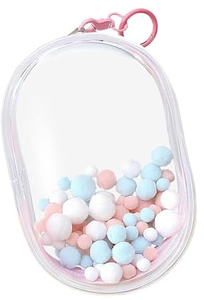 kesurpae Bärbar Dammtät PVC Klar Doll Display Väska Organizer Minidockor och samlarföremål för resor eller picknick Utomhus dockväska Bärväska Portabel Dammtät