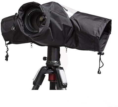 For DSLR SLR Camera Rain Cover Featuring Oxford Cloth Construction Clear Display Window And Dual Adjustable Sleeve System For Lens And Body Protection(600D)