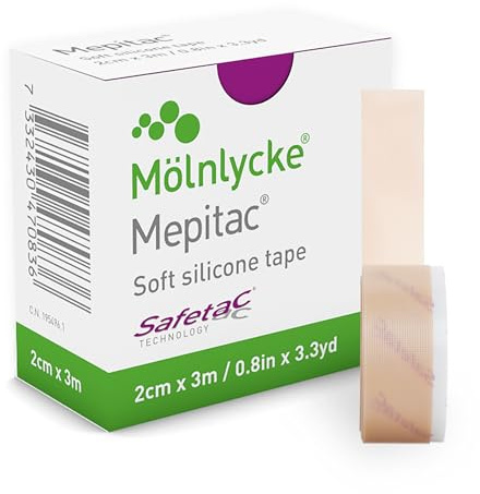 Mepitac 298300 Soft Silicone Tape, 2 cm x 3 /0.8 in x 3.3 yd