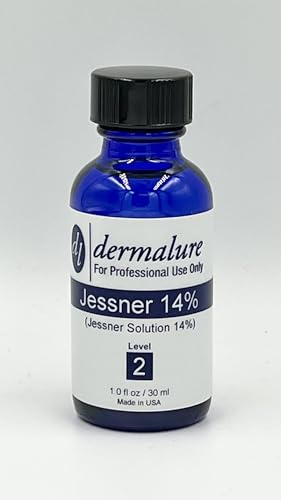 Dermalure Jessner Solution Acid Peel 14% 1oz. 30ml (Level 2 pH 1.9) - Exfoliating, Brightening, Improves Skin Texture and Tone - Face Peel - Facial-Alpha-Beta-Peels