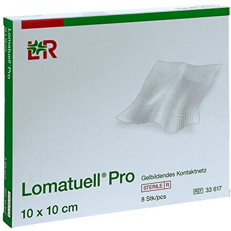 Lomatuell Pro Gelbildendes Kontaktnetz 10 cm x 10 cm, 8 Stück