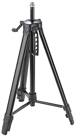 kwb Bau-Stativ 155 cm hoch - Höhenverstellbar mit Kamera-Adapter - Vielseitig einsetzbar für Laser-Messgeräte