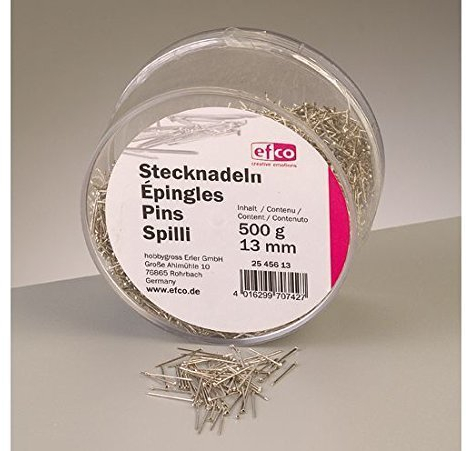 efco Stecknadeln vernickelt 13mm für Pailletten ca.500g/ in der Dose