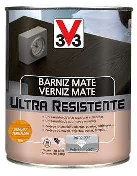 V33 BARNIZ INTERIOR ULTRA RESISTENTE MATE CEREZO 0,75L