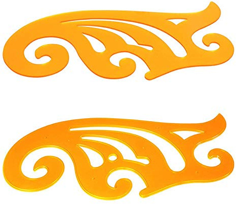 MoonyLI Gabarits de Dessins Coffrage de bâtiment Accessoires de Courbe française Dessin de Dessin Outil de Mesure Règle de Courbe Gabarits de Mesure Transparents Dessins géométriques Pochoirs