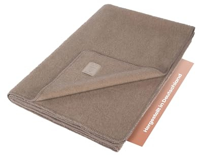 Ritter Decken Kaschmirdecke Kaschifeng 150 x 200 cm grau (ungefärbt) 100% Kaschmir (Natur). Wolldecke Made in Germany. Geeignet als hochwertige Wohndecke, Kuscheldecke und Sofadecke.