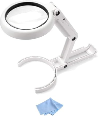 Lampe à 8 LED pour main ou de table avec lentille 5X/11X