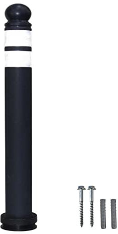 Anti-Parking Bollard Black | 68CM Lightweight Reflective Guide Post Black | Mobile Safety Traffic Delineator Post with Ball Head and Screw Fixing | Demountable Refuge Delineator (1)