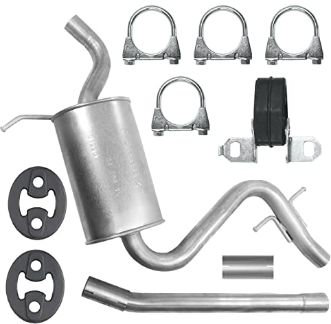 Ferroz Mitteltopf Auspuff Mittelschalldämpfer für 1.6i Octavia 2 II Golf 5 V 6 VI Kombi Jetta 3 III
